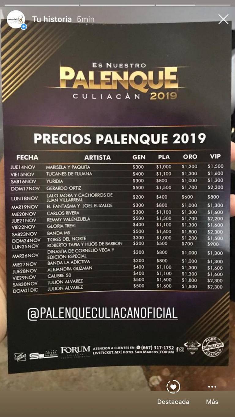 Banda MS en el Palenque de Culiacán 2023: fecha y costo de los boletos