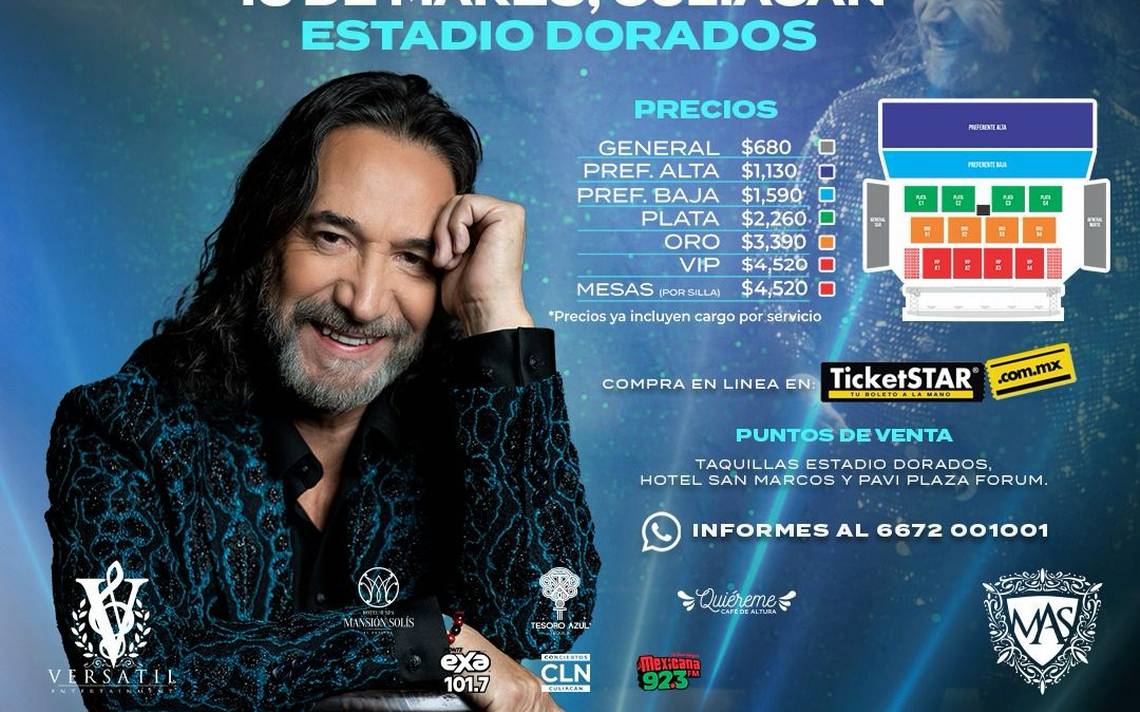 Hoy inicia la venta de boletos para el concierto de Marco Antonio Solís